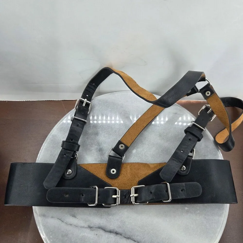 Harness Belt Waist Corset Womens Faux Leather Buckle Straps Adjustable Punk Goth